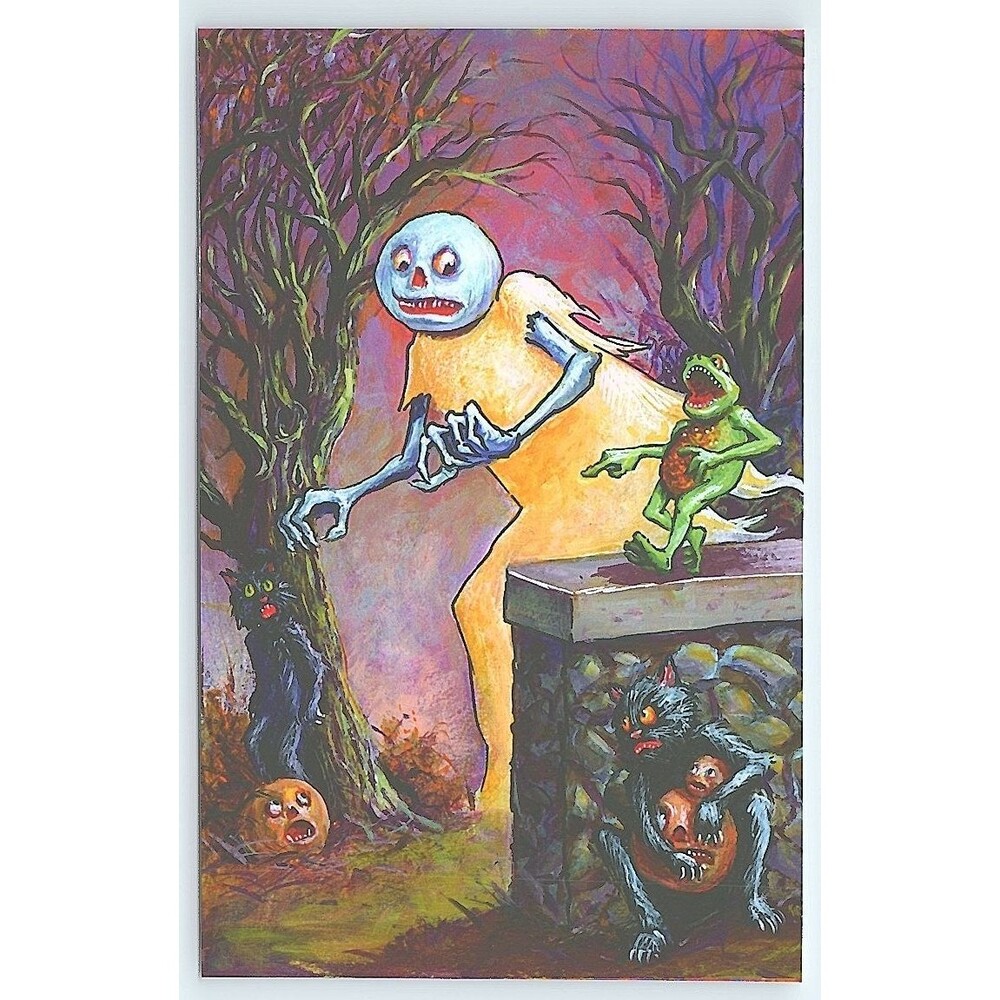 Postcard Matthew Kirscht Pumpkin Heist 2025 #13/46 Signed Art Sketch on Back